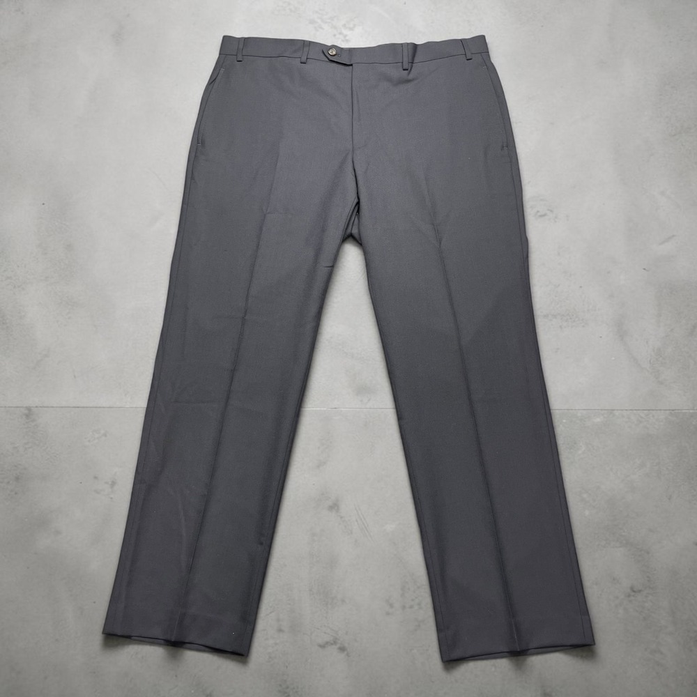 NEW Lauren Ralph Lauren Mens Navy Wool Blend Flat Front Dress Pants 38W‎ x 30L